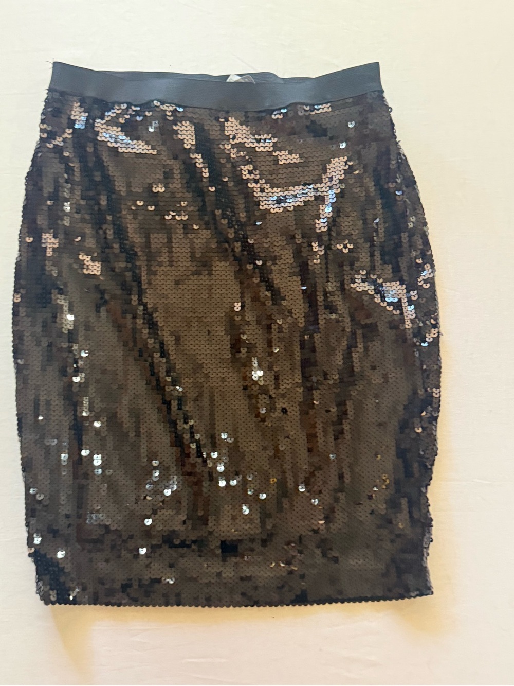 Charlotte Russe Black Sequin Pencil Skirt